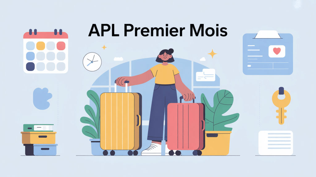 apl premier mois astuce illustration personne entrant logement