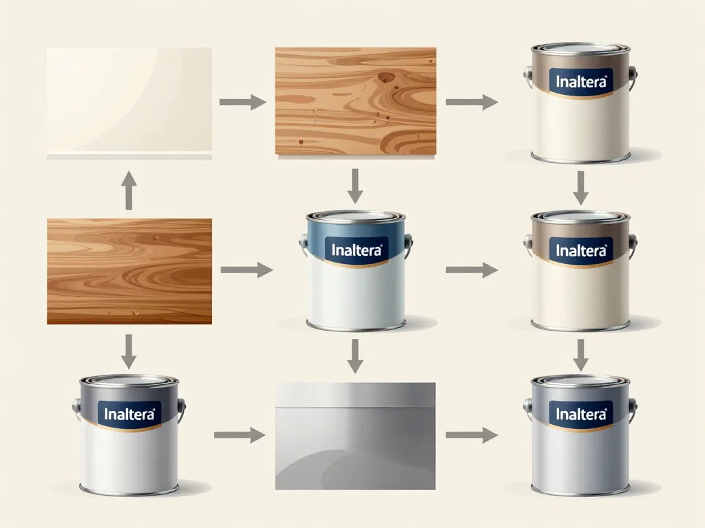 schema choisir inalterapeinture selon support