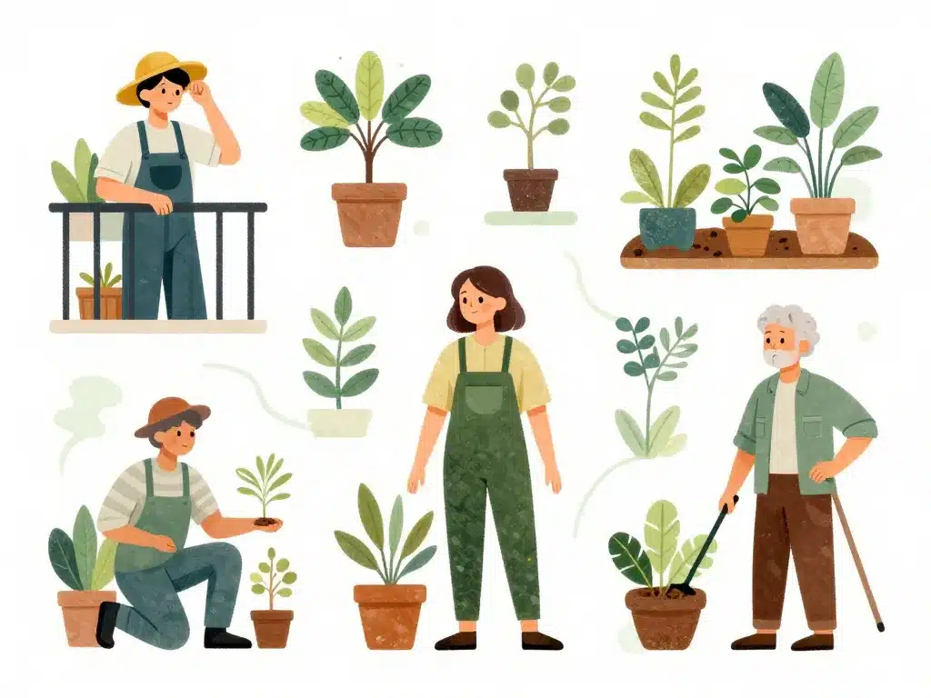 Différents profils les jardinautes et passion jardinage
