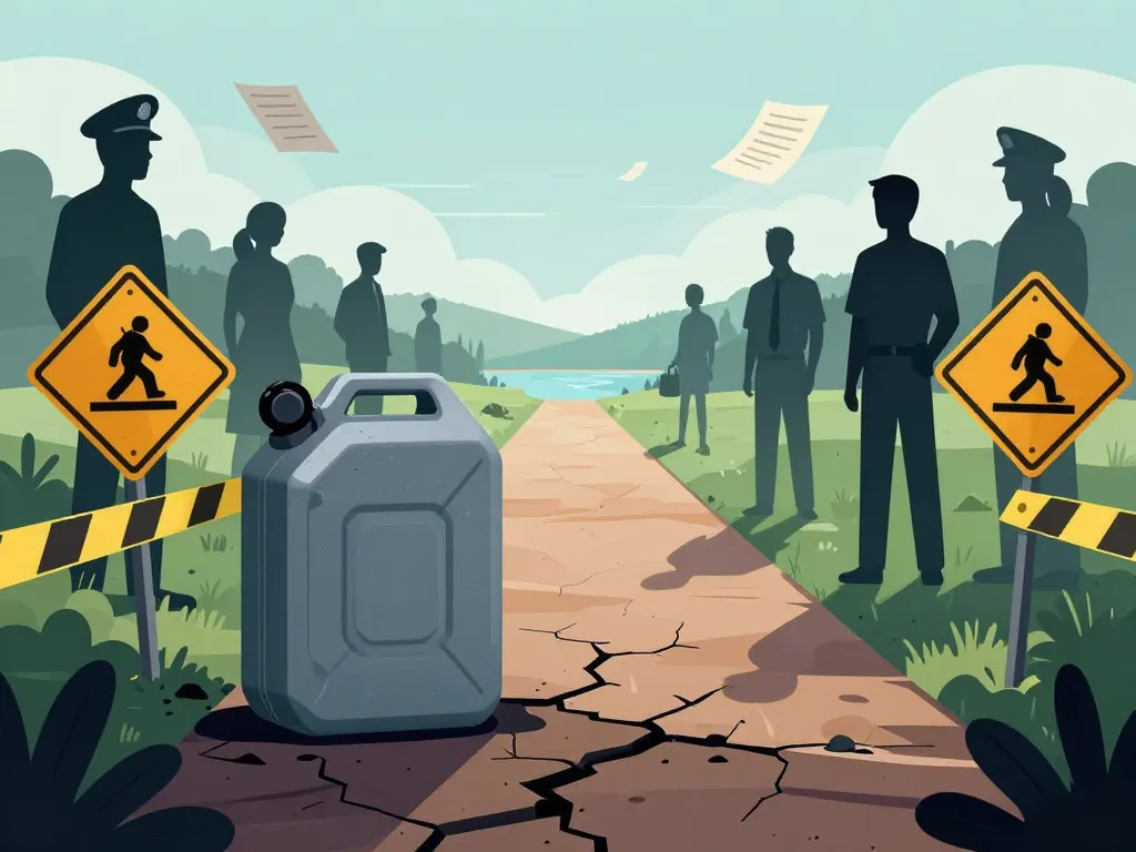 editorial illustration desherber au gasoil pollution legal