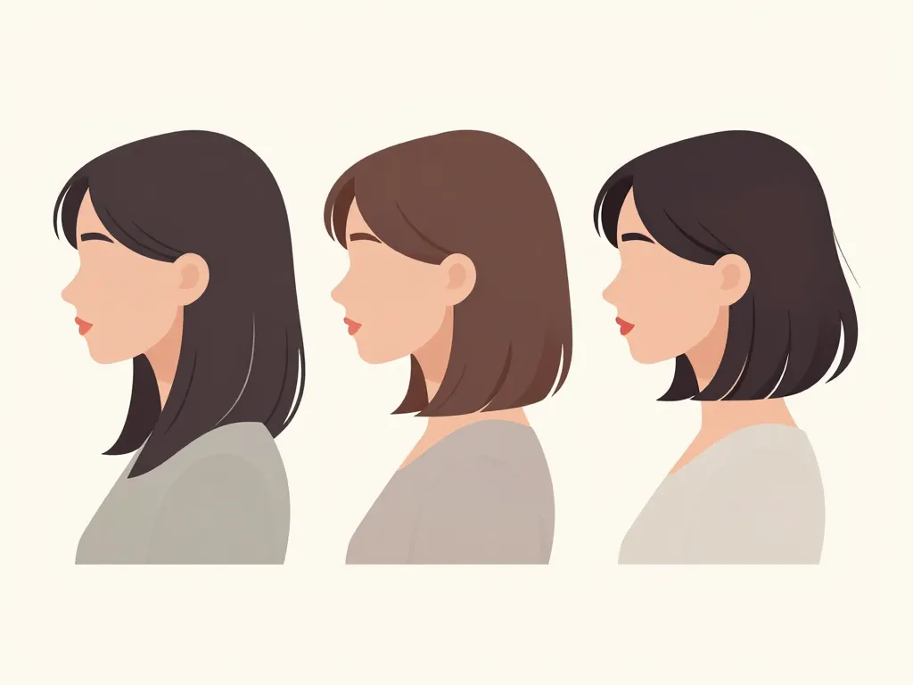 différence coupe demi stil lob mi-long illustration schéma