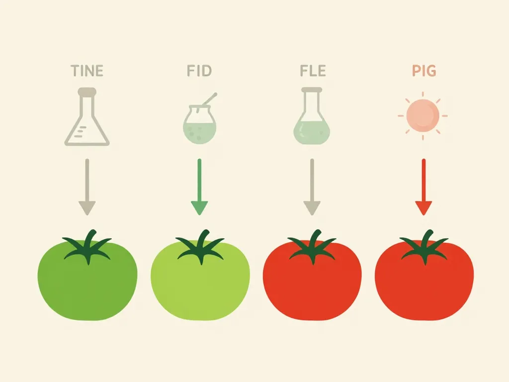 faire murir des tomates à l'intérieur diagramme conceptualisé