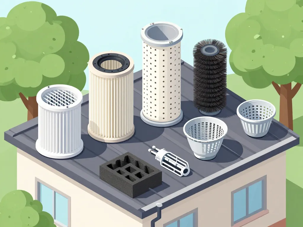 Différents types de filtre pour gouttière sur toiture
