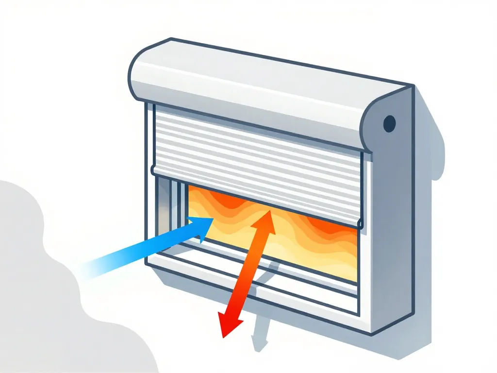 isolant pour coffre volet roulant schéma pertes thermiques