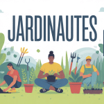 Illustration les jardinautes en ligne et collaboration