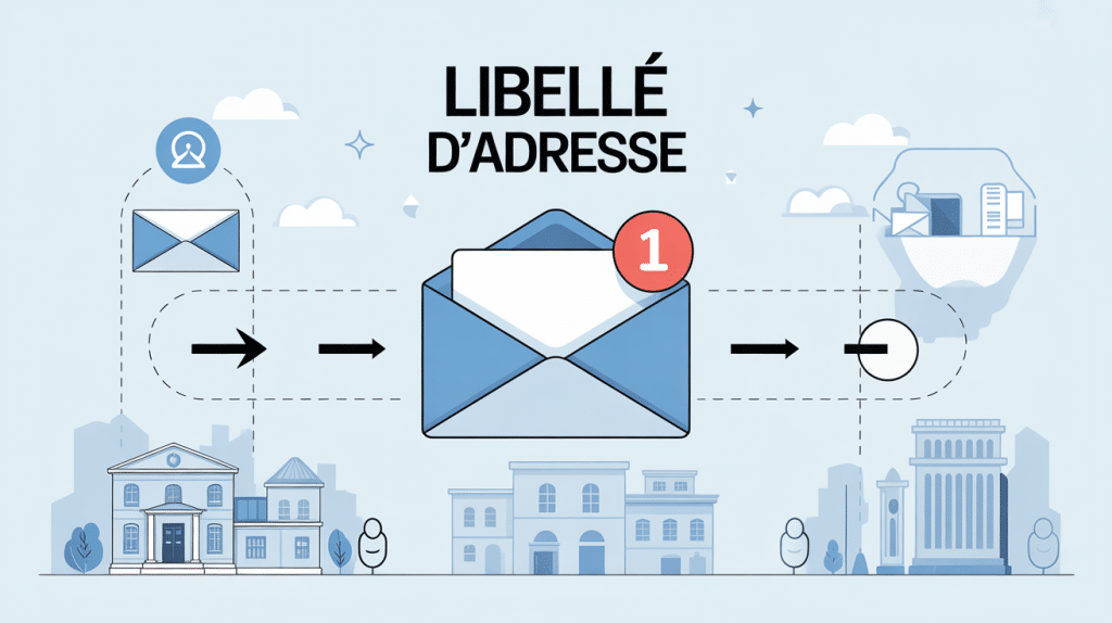 Illustration libellé adresse et acheminement courrier