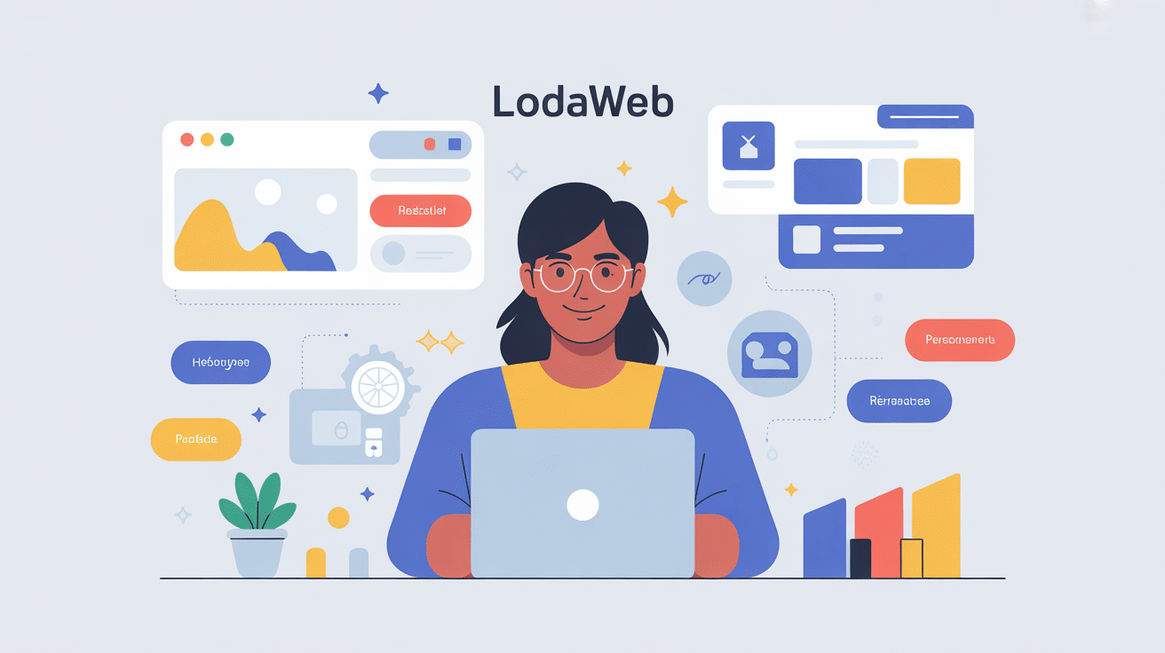 illustration lodaweb création site web simple