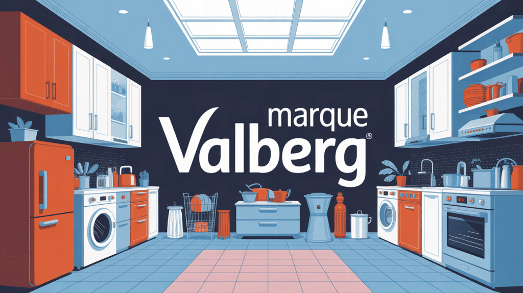 marque valberg quelle origine électroménager moderne fond bleu