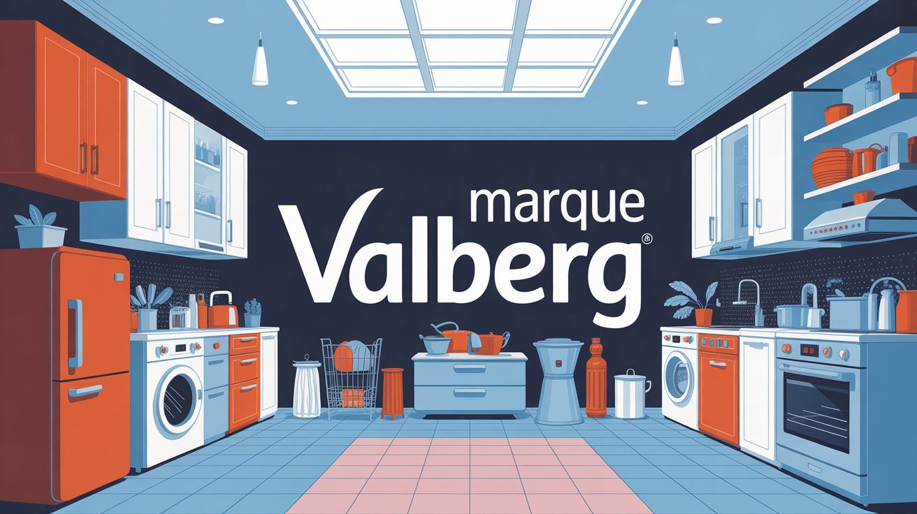 marque valberg quelle origine électroménager moderne fond bleu