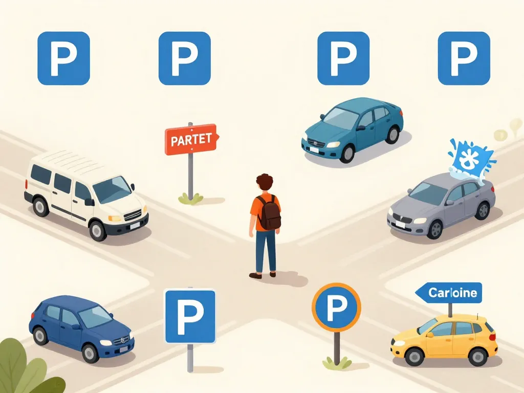 Illustration choix services parking nomad options prix