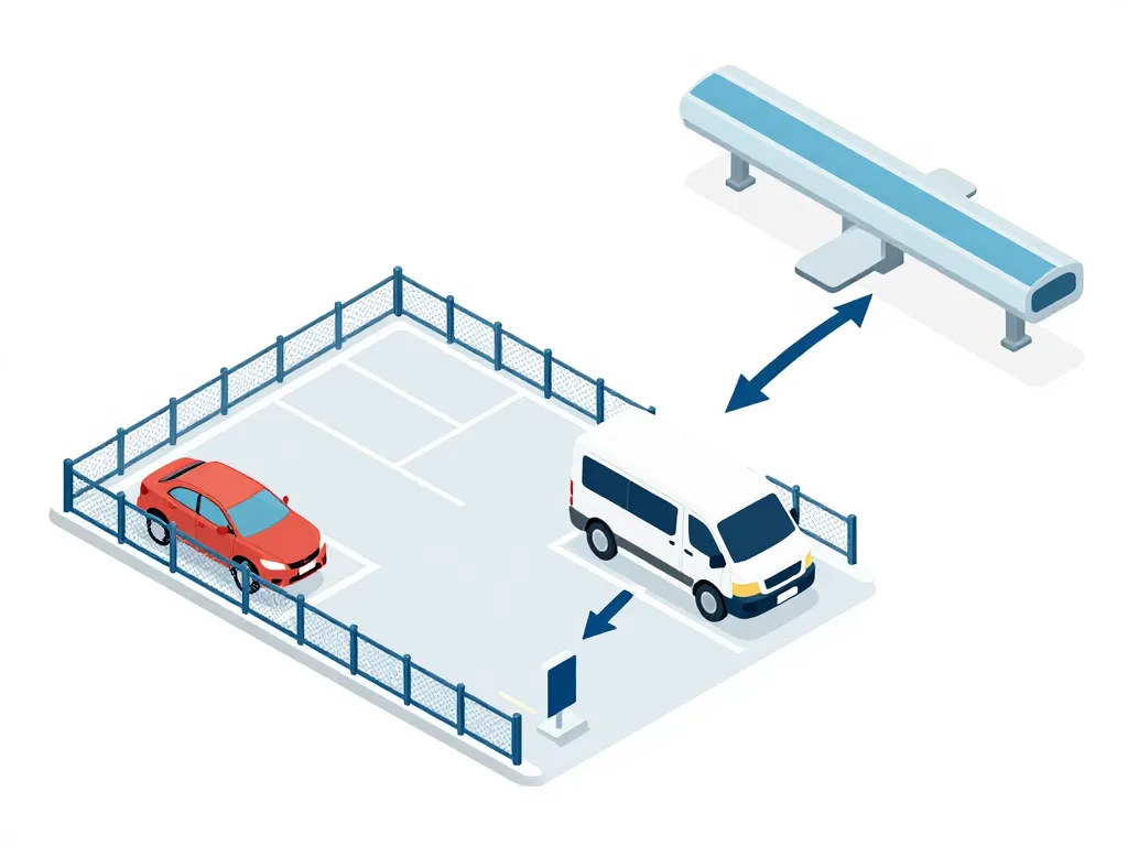Diagramme concept parking nomad trajet navette aéroport