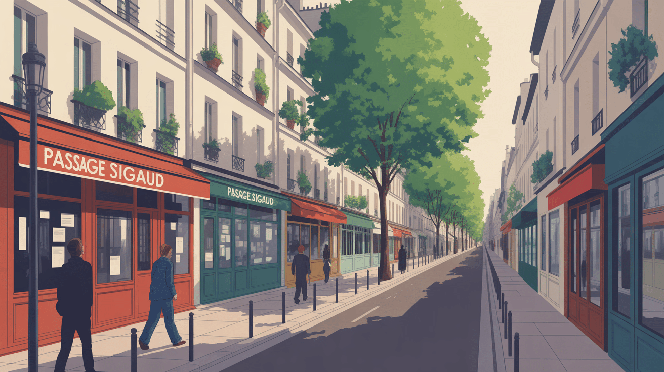 illustration passage sigaud quartier calme paris