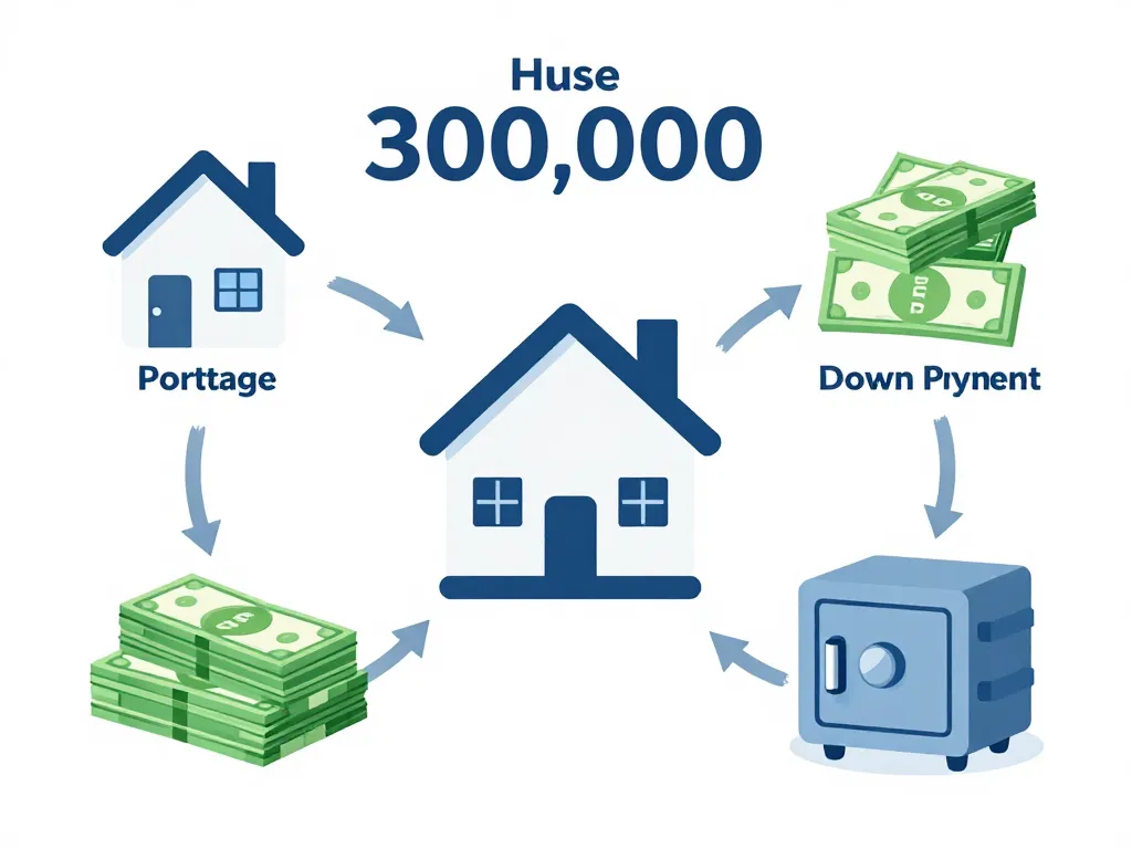 schéma quel apport pour emprunter 300 000 euros banque maison
