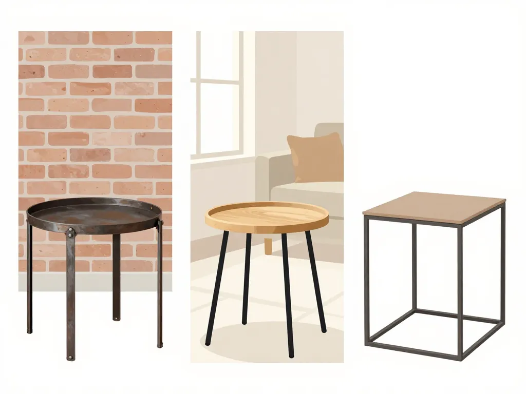 styles table d appoint metal industriel scandinave minimaliste