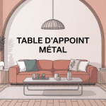 table d appoint metal en décoration salon moderne