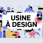 Illustration usine a design chaîne créative