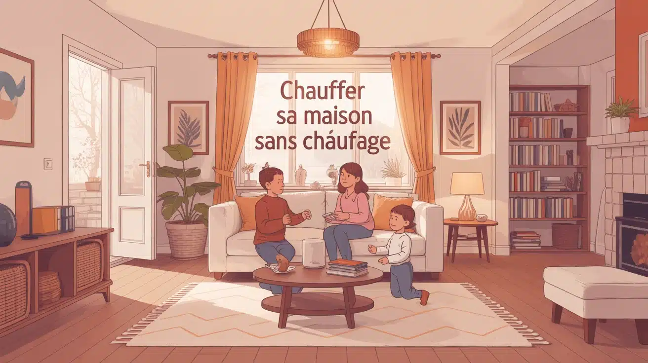 comment chauffer une maison sans chauffage illustration