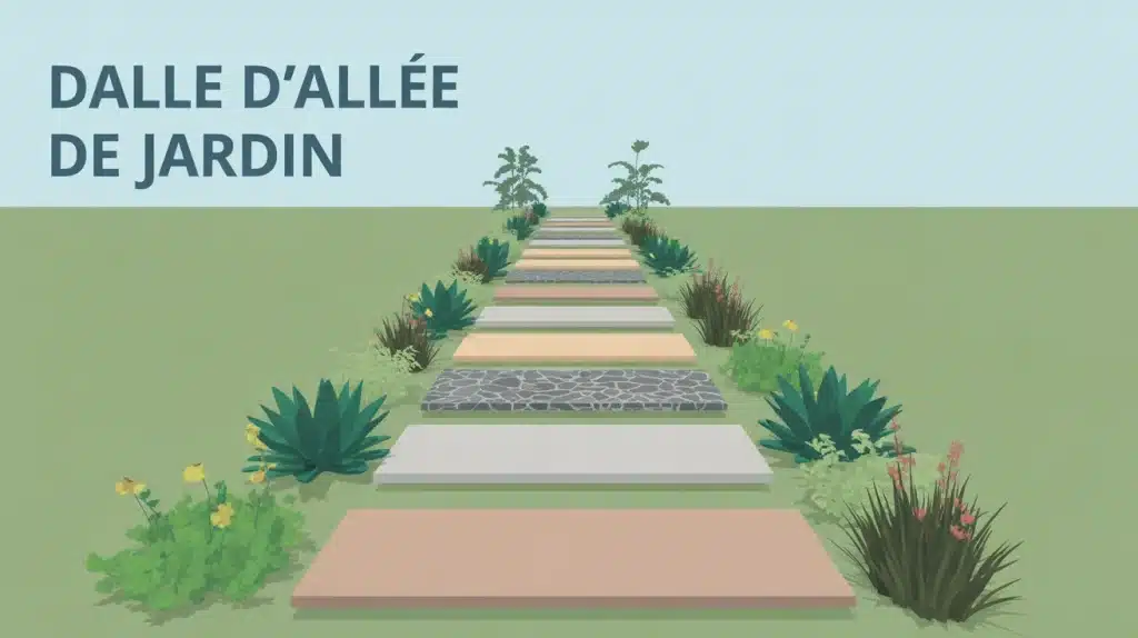 dalle allee de jardin pierre beton bois composite gres cerame