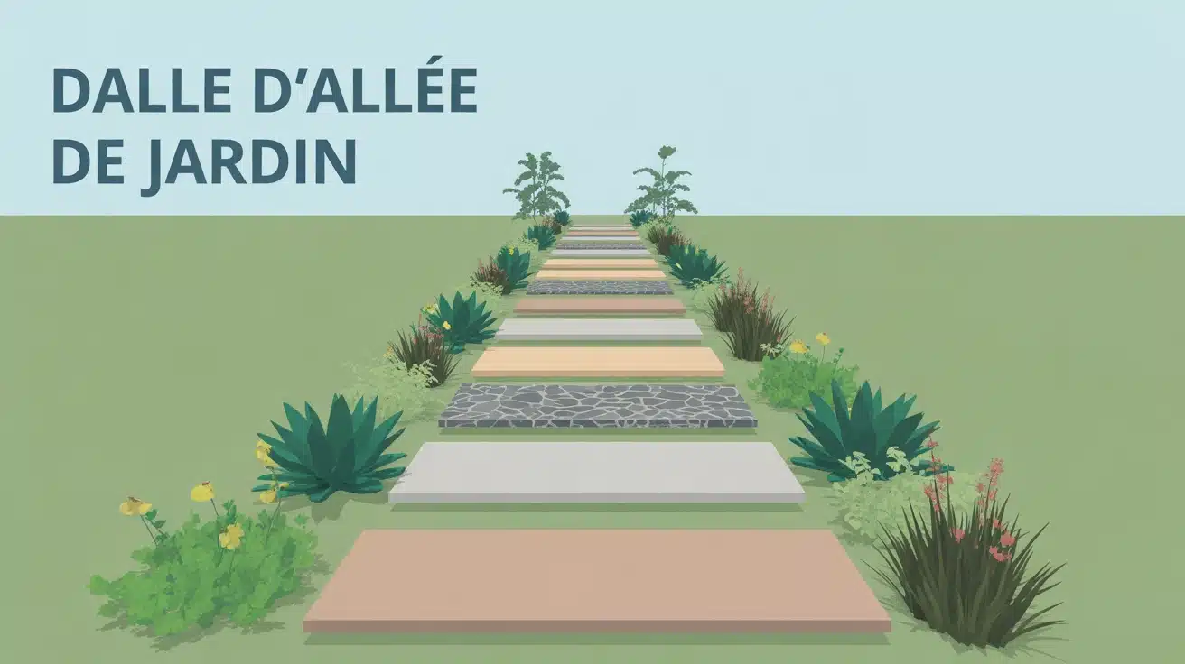dalle allee de jardin pierre beton bois composite gres cerame