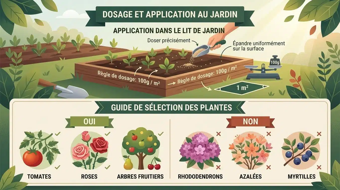 Infographie : Dosage et compatibilité des cendres au jardin