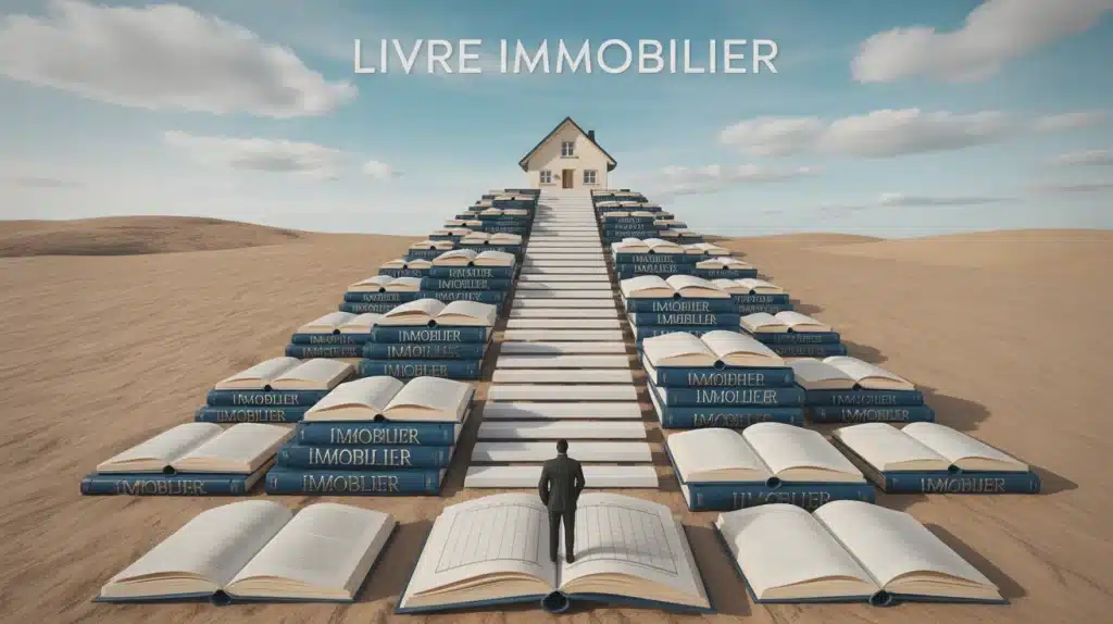 immobilier livre pile de livres ouverts maison