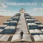immobilier livre pile de livres ouverts maison