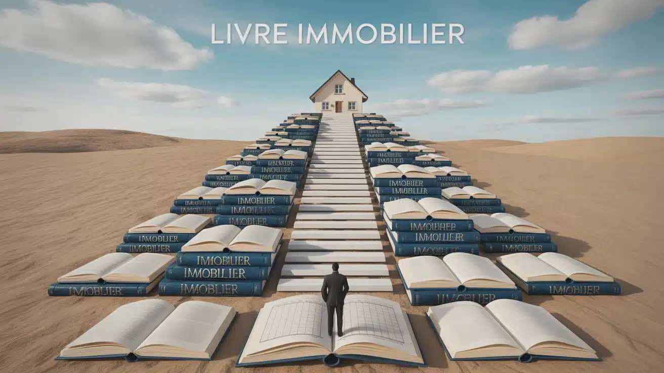 immobilier livre pile de livres ouverts maison