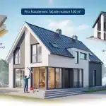 prix ravalement façade maison 100m2, échafaudage et artisan