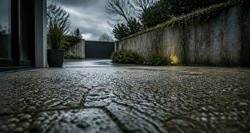 béton désactivé inconvénients terrasse micro-fissures