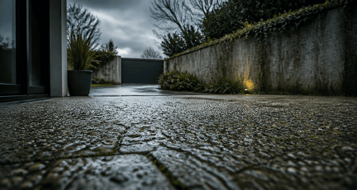 béton désactivé inconvénients terrasse micro-fissures