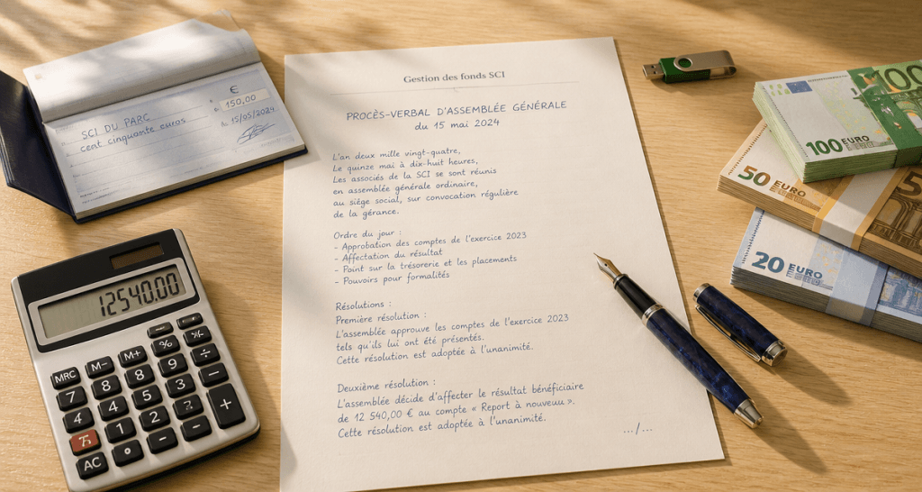 comment recuperer l'argent de la vente d'un bien en sci table gestion
