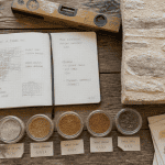 outils enduit pierre vue sur plan de travail