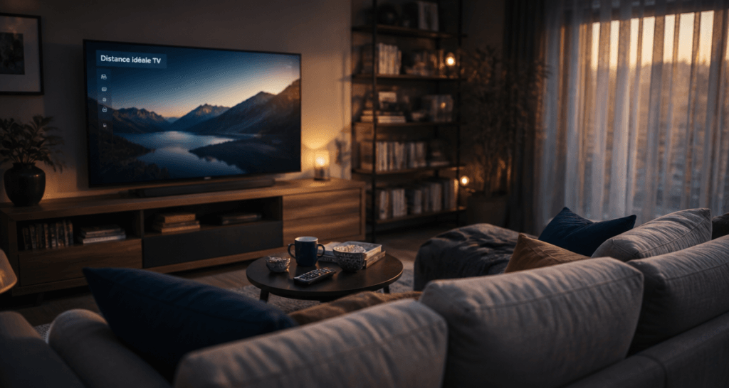quelle distance entre tv et canapé dans un salon