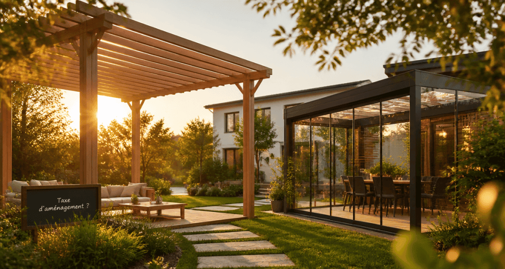 taxe pergola différence pergola ouverte fermée