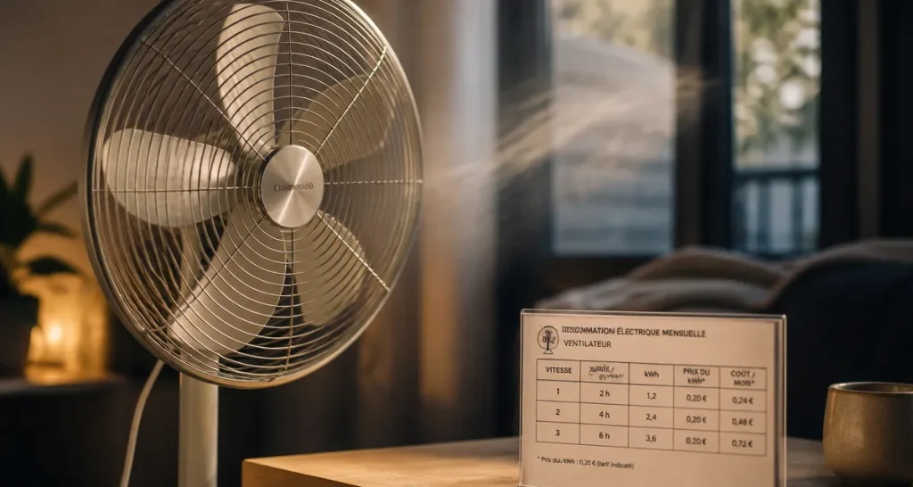 Consommation ventilateur : calcul du coût et astuces pour réduire la facture kWh