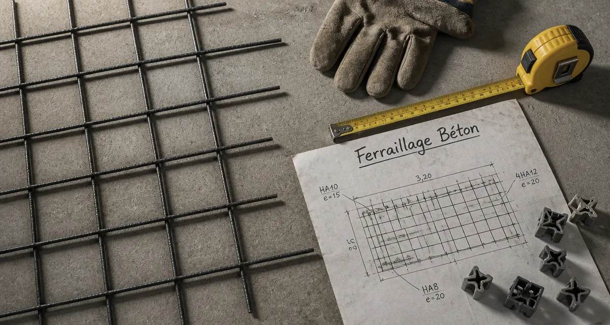 dalle beton ferraillage treillis outils chantier