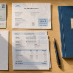 dossier pour location garant quatre documents sur bureau