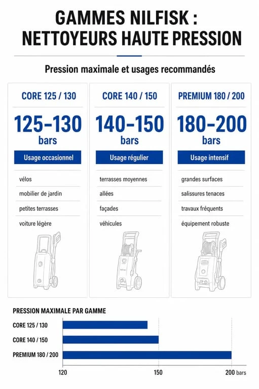 Comparatif des nettoyeurs haute pression Nilfisk : avis et caractéristiques techniques