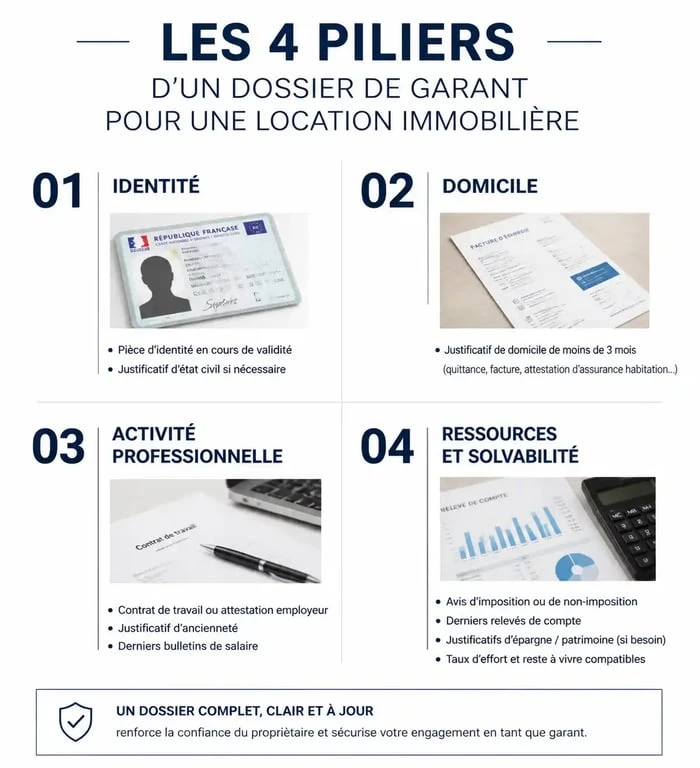 Les 4 piliers d'un dossier pour location avec garant
