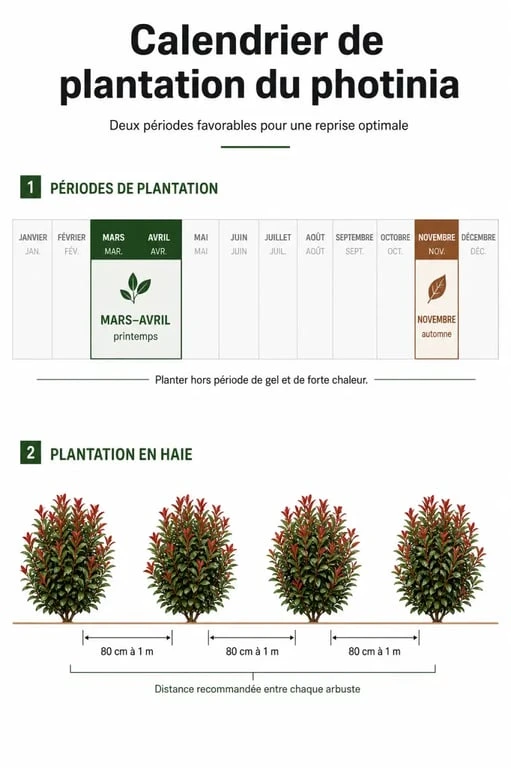 Calendrier et conseils pour planter un photinia : périodes idéales et distances de plantation