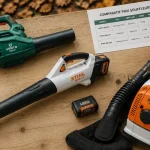 Prix souffleur : 50 à 800 €, comparatif modèles électrique, batterie, thermique