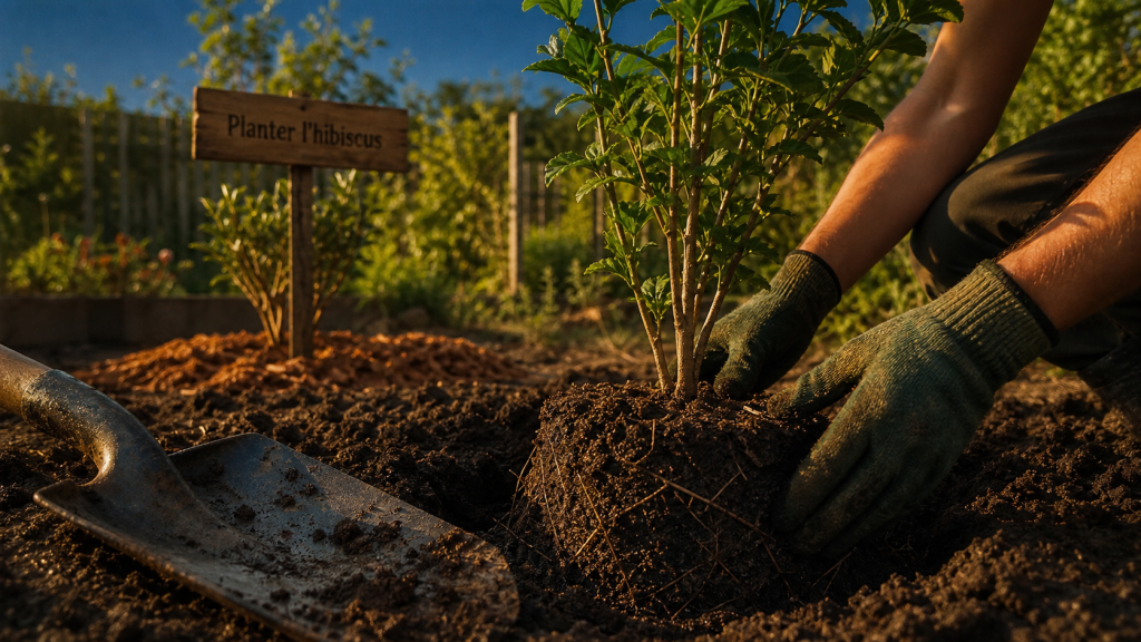 Quand planter un hibiscus en pleine terre : plantation réussie, collet au bon niveau