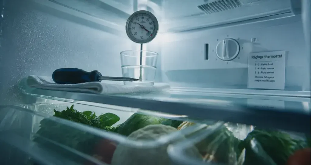 Thermostat frigo : molette pour éviter le givre
