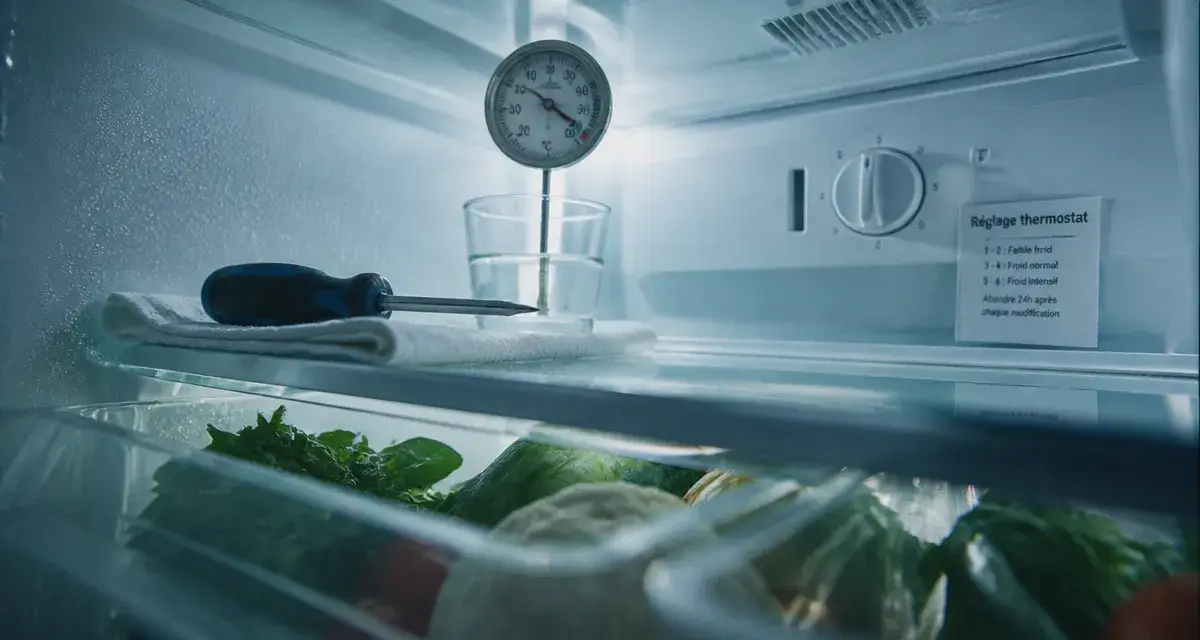 Thermostat frigo : molette pour éviter le givre