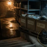 Vider cave : cartons à trier et cave humide