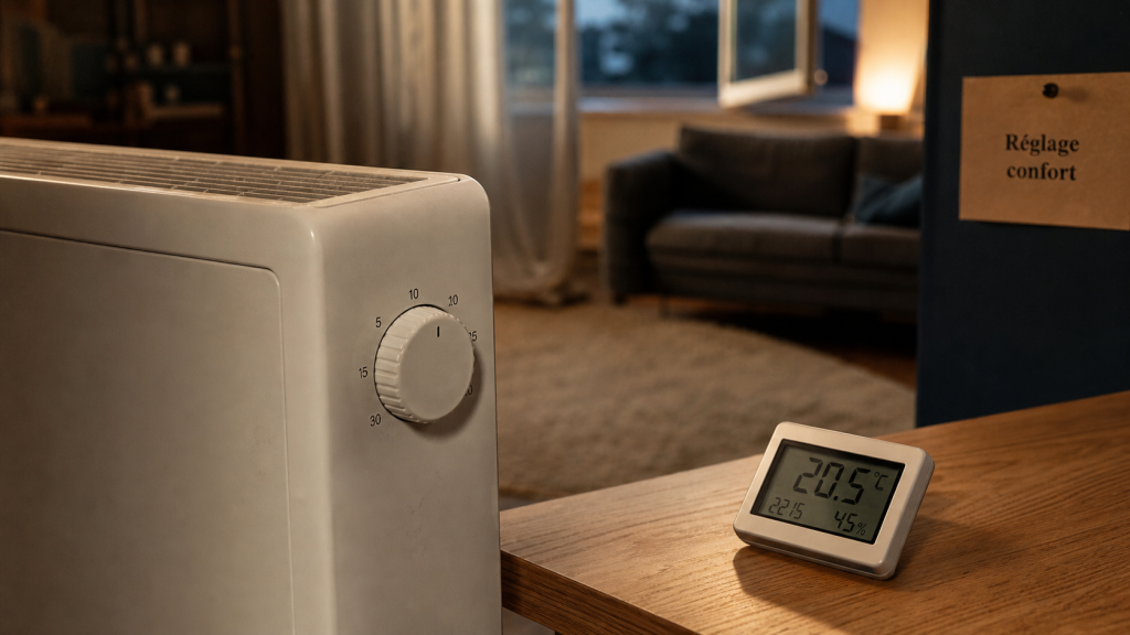 Comment régler un radiateur électrique : 19°C mode éco
