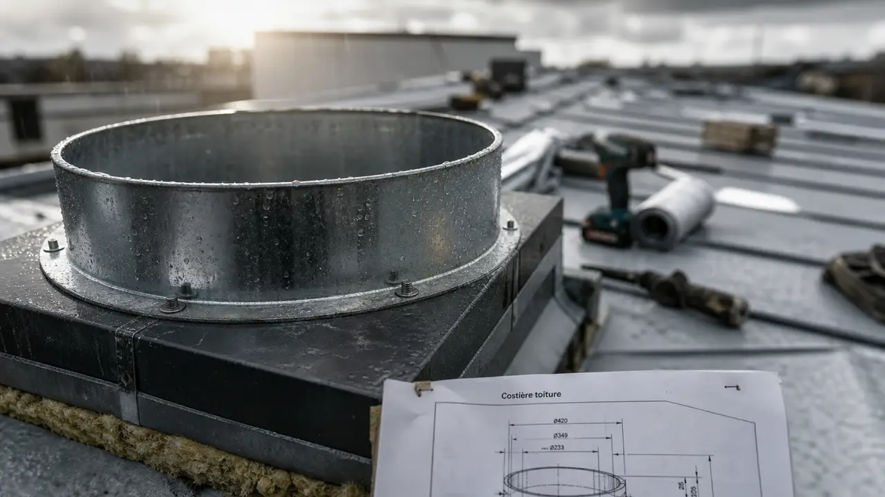 Costière toiture en zinc : fixation pour étanchéité et réduction de la condensation