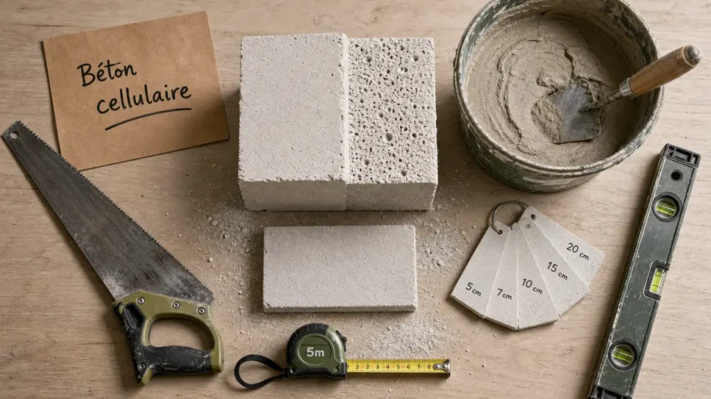 Bloc béton cellulaire : 5, 7, 10, 15 ou 20 cm, quelle épaisseur pour quel usage ?