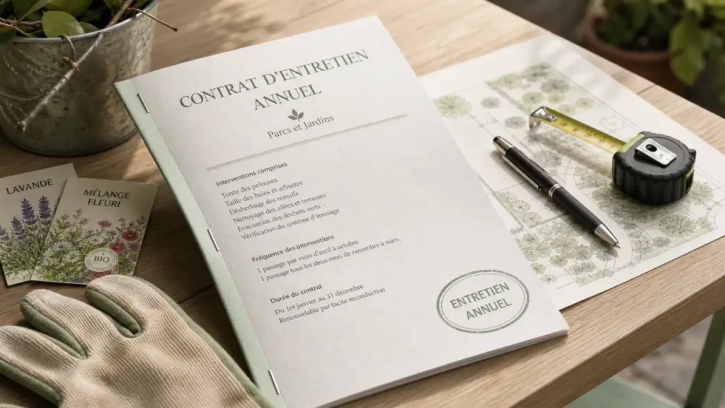Contrat d’entretien de jardin annuel : les clauses qui évitent les mauvaises surprises