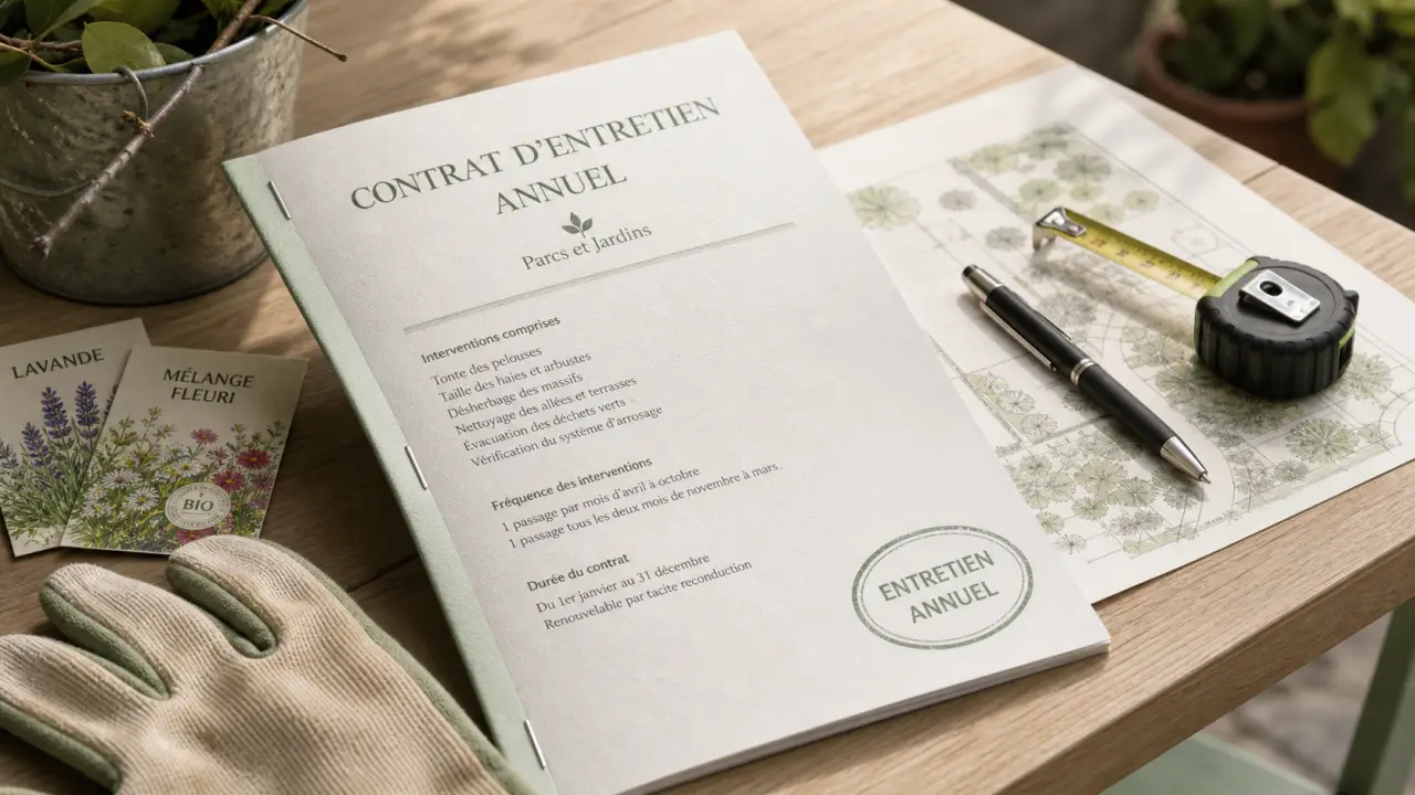 Exemple contrat entretien jardin annuel : clauses d’entretien à vérifier